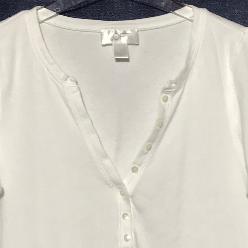 LOFT Tee, 3/4 Sleeve, White - Picture 2 of 4